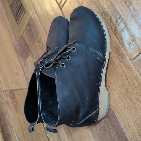 Sandgrens Chukka Clog Brown Leather Ankle Boots